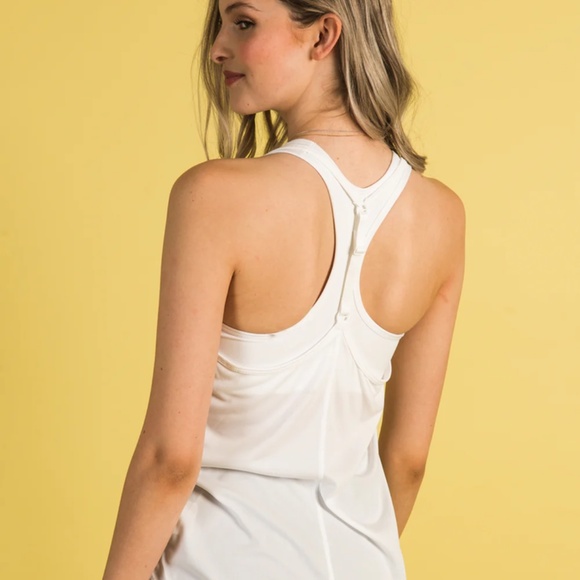 NIKE ONE PRO DRI-FIT TANK TOP WOMEN WHITE - Picture 4 of 4